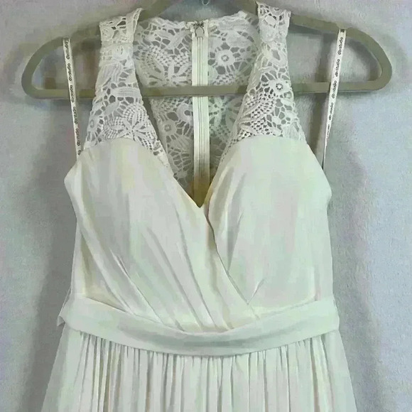 db Studio Formal / Wedding Dress Women’s Size 6 Cream Lace Chiffon - Picture 3 of 8